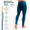image:image100 Merino Wool Base Layer Mens Pants  Thermal Underwear Long Johns  Lightweight Midweight Heavyweight Base Layer Breathable Leggings OdorResistant Wool Ideal for Hiking Skiing Winter250 Deep Teal