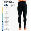 image:image100 Merino Wool Base Layer Mens Pants  Thermal Underwear Long Johns  Lightweight Midweight Heavyweight Base Layer Breathable Leggings OdorResistant Wool Ideal for Hiking Skiing Winter 320 Charcoal Grey