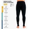 image:image100 Merino Wool Base Layer Mens Pants  Thermal Underwear Long Johns  Lightweight Midweight Heavyweight Base Layer Breathable Leggings OdorResistant Wool Ideal for Hiking Skiing Winter165 Black