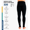 image:image100 Merino Wool Base Layer Mens Pants  Thermal Underwear Long Johns  Lightweight Midweight Heavyweight Base Layer Breathable Leggings OdorResistant Wool Ideal for Hiking Skiing Winter 320 Black
