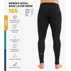 image:image100 Merino Wool Base Layer Mens Pants  Thermal Underwear Long Johns  Lightweight Midweight Heavyweight Base Layer Breathable Leggings OdorResistant Wool Ideal for Hiking Skiing Winter165 Heathered Black