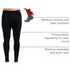 image:image100 Merino Wool Base Layer Mens Pants  Thermal Underwear Long Johns  Lightweight Midweight Heavyweight Base Layer Breathable Leggings OdorResistant Wool Ideal for Hiking Skiing WinterBlack 250
