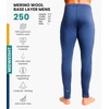 image:image100 Merino Wool Base Layer Mens Pants  Thermal Underwear Long Johns  Lightweight Midweight Heavyweight Base Layer Breathable Leggings OdorResistant Wool Ideal for Hiking Skiing WinterWindsor Blue 250