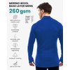 image:image100 Merino Wool Base Layer Mens Turtleneck  Merino Wool Sweater Men Shirt  Low and High Neck Midweight Shirt Breathable Naturally OdorResistant Soft Warm Hiking Skiing Cold Weather Base Layer260 Cobalt Blue Low