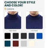image:image100 Merino Wool Base Layer Mens Turtleneck  Merino Wool Sweater Men Shirt  Low and High Neck Midweight Shirt Breathable Naturally OdorResistant Soft Warm Hiking Skiing Cold Weather Base Layer260 Navy Low