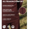 image:image100 Merino Wool Base Layer Mens Turtleneck  Merino Wool Sweater Men Shirt  Low and High Neck Midweight Shirt Breathable Naturally OdorResistant Soft Warm Hiking Skiing Cold Weather Base Layer260 Deep Teal Low