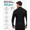 image:image100 Merino Wool Base Layer Mens Turtleneck  Merino Wool Sweater Men Shirt  Low and High Neck Midweight Shirt Breathable Naturally OdorResistant Soft Warm Hiking Skiing Cold Weather Base Layer260 Charcoal Low