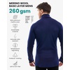 image:image100 Merino Wool Base Layer Mens Turtleneck  Merino Wool Sweater Men Shirt  Low and High Neck Midweight Shirt Breathable Naturally OdorResistant Soft Warm Hiking Skiing Cold Weather Base Layer260 Navy High