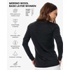 image:image100 Merino Wool Base Layer Women  Thermal Merino Wool Shirt Women  Lightweight Shirts Breathable Naturally OdorResistant MoistureWicking Ideal for Hiking Travel Outdoor Everyday WearV 190 Charcoal Grey