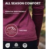 image:image100 Merino Wool Base Layer Women  Thermal Merino Wool Shirt Women  Lightweight Shirts Breathable Naturally OdorResistant MoistureWicking Ideal for Hiking Travel Outdoor Everyday WearS 190 Denim