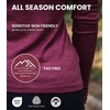 image:image100 Merino Wool Base Layer Women  Thermal Merino Wool Shirt Women  Lightweight Shirts Breathable Naturally OdorResistant MoistureWicking Ideal for Hiking Travel Outdoor Everyday WearC 170 Burgundy