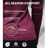image:image100 Merino Wool Base Layer Women  Thermal Merino Wool Shirt Women  Lightweight Shirts Breathable Naturally OdorResistant MoistureWicking Ideal for Hiking Travel Outdoor Everyday WearV 190 Denim