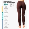 image:image100 Merino Wool Base Layer Women Pants  Thermal Leggings Underwear  Lightweight Midweight Heavyweight Base Layer Breathable Pants OdorResistant Ideal for Hiking Skiing Cold Weather250 Chocolate