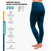 image:image100 Merino Wool Base Layer Women Pants  Thermal Leggings Underwear  Lightweight Midweight Heavyweight Base Layer Breathable Pants OdorResistant Ideal for Hiking Skiing Cold Weather250 Deep Teal