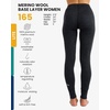 image:image100 Merino Wool Base Layer Women Pants  Thermal Leggings Underwear  Lightweight Midweight Heavyweight Base Layer Breathable Pants OdorResistant Ideal for Hiking Skiing Cold Weather165 Heathered Black