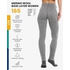 image:image100 Merino Wool Base Layer Women Pants  Thermal Leggings Underwear  Lightweight Midweight Heavyweight Base Layer Breathable Pants OdorResistant Ideal for Hiking Skiing Cold Weather165 Heathered Grey