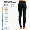 image:image100 Merino Wool Base Layer Women Pants  Thermal Leggings Underwear  Lightweight Midweight Heavyweight Base Layer Breathable Pants OdorResistant Ideal for Hiking Skiing Cold Weather 320 Charcoal Grey