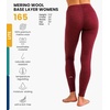 image:image100 Merino Wool Base Layer Women Pants  Thermal Leggings Underwear  Lightweight Midweight Heavyweight Base Layer Breathable Pants OdorResistant Ideal for Hiking Skiing Cold Weather165 Burgundy