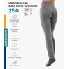 image:image100 Merino Wool Base Layer Women Pants  Thermal Leggings Underwear  Lightweight Midweight Heavyweight Base Layer Breathable Pants OdorResistant Ideal for Hiking Skiing Cold WeatherHeathered Grey 250