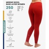 image:image100 Merino Wool Base Layer Women Pants  Thermal Leggings Underwear  Lightweight Midweight Heavyweight Base Layer Breathable Pants OdorResistant Ideal for Hiking Skiing Cold Weather250 Cherry Red