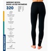 image:image100 Merino Wool Base Layer Women Pants  Thermal Leggings Underwear  Lightweight Midweight Heavyweight Base Layer Breathable Pants OdorResistant Ideal for Hiking Skiing Cold Weather 320 Black
