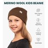 image:image100 Merino Wool Beanie Kids  Unisex Wool Cap 175um for Kids Toddler Hat  Soft NonItchy Breathable 175um Running Hat UV Protection OdorResistant MoistureWicking All Season 250 gsm Skull CapTurtle Green