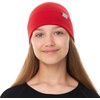 image:image100 Merino Wool Beanie Kids  Unisex Wool Cap 175um for Kids Toddler Hat  Soft NonItchy Breathable 175um Running Hat UV Protection OdorResistant MoistureWicking All Season 250 gsm Skull CapCherry Red