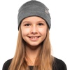 image:image100 Merino Wool Beanie Kids  Unisex Wool Cap 175um for Kids Toddler Hat  Soft NonItchy Breathable 175um Running Hat UV Protection OdorResistant MoistureWicking All Season 250 gsm Skull CapGrey Melange
