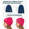 image:image100 Merino Wool Beanie Kids  Unisex Wool Cap 175um for Kids Toddler Hat  Soft NonItchy Breathable 175um Running Hat UV Protection OdorResistant MoistureWicking All Season 250 gsm Skull CapCharcoal Grey