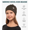 image:image100 Merino Wool Beanie Kids  Unisex Wool Cap 175um for Kids Toddler Hat  Soft NonItchy Breathable 175um Running Hat UV Protection OdorResistant MoistureWicking All Season 250 gsm Skull CapArmy Green