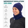 image:image100 Merino Wool Beanie Neck Gaiter Combo Unisex 175um Scull Cap 4 Season  Soft NonItchy Cooling Breathable 250 GSM UV Protection Hiking amp Running Accessories OdorResistant Cold Weather GearDeep Navy