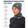 image:image100 Merino Wool Beanie Neck Gaiter Combo Unisex 175um Scull Cap 4 Season  Soft NonItchy Cooling Breathable 250 GSM UV Protection Hiking amp Running Accessories OdorResistant Cold Weather GearGrey Shades