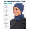 image:image100 Merino Wool Beanie Neck Gaiter Combo Unisex 175um Scull Cap 4 Season  Soft NonItchy Cooling Breathable 250 GSM UV Protection Hiking amp Running Accessories OdorResistant Cold Weather GearDenim