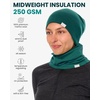 image:image100 Merino Wool Beanie Neck Gaiter Combo Unisex 175um Scull Cap 4 Season  Soft NonItchy Cooling Breathable 250 GSM UV Protection Hiking amp Running Accessories OdorResistant Cold Weather GearForest Green