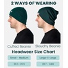 image:image100 Merino Wool Beanie for Women Men  Set Adult Skull Cap 175um amp Socks  Soft NonItchy Beanie Breathable Running Hat UV Protection OdorResistant MoistureWicking All Season 250 gsm BeanieForest Green