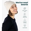 image:image100 Merino Wool Beanie for Women Men  Set Adult Skull Cap 175um amp Socks  Soft NonItchy Beanie Breathable Running Hat UV Protection OdorResistant MoistureWicking All Season 250 gsm BeanieNatural Merinos