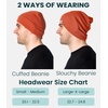 image:image100 Merino Wool Beanie for Women Men  Set Adult Skull Cap 175um amp Socks  Soft NonItchy Beanie Breathable Running Hat UV Protection OdorResistant MoistureWicking All Season 250 gsm BeanieRusty Orange