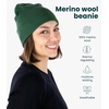 image:image100 Merino Wool Beanie for Women Men  Set Adult Skull Cap 175um amp Socks  Soft NonItchy Beanie Breathable Running Hat UV Protection OdorResistant MoistureWicking All Season 250 gsm BeanieOlive
