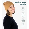 image:image100 Merino Wool Beanie for Women Men  Set Adult Skull Cap 175um amp Socks  Soft NonItchy Beanie Breathable Running Hat UV Protection OdorResistant MoistureWicking All Season 250 gsm BeanieCamel