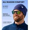image:image100 Merino Wool Beanie for Women Men  Set Adult Skull Cap 175um amp Socks  Soft NonItchy Beanie Breathable Running Hat UV Protection OdorResistant MoistureWicking All Season 250 gsm BeanieDenim