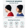 image:image100 Merino Wool Beanie for Women Men  Skull Cap 175um Adult Hat Unisex  Soft NonItchy Beanie Breathable Running Hat UV Protection OdorResistant MoistureWicking All Season 250 gsm BeanieGrey Melange