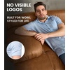 image:image100 Merino Wool Button Up Shirt Men  Long amp Short Sleeve Breathable  Lightweight Breathable Merino Wool Naturally OdorResistant Soft Office Casual Outdoor Shirt with PocketDeep Blue Short