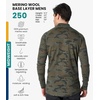 image:image100 Merino Wool Half Zip Sweater Men  Quarter Zip Thermal Base Layer  Lightweight Midweight Heavyweight Long Sleeve Breathable Pullover OdorResistant Half Zip Shirt Ideal for Hiking Skiing250 Camo