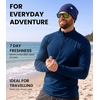 image:image100 Merino Wool Half Zip Sweater Men  Quarter Zip Thermal Base Layer  Lightweight Midweight Heavyweight Long Sleeve Breathable Pullover OdorResistant Half Zip Shirt Ideal for Hiking Skiing165 Deep Blue