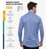 image:image100 Merino Wool Half Zip Sweater Men  Quarter Zip Thermal Base Layer  Lightweight Midweight Heavyweight Long Sleeve Breathable Pullover OdorResistant Half Zip Shirt Ideal for Hiking Skiing165 Deep Blue