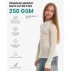image:image100 Merino Wool Kids Long Sleeve Turtleneck Midweight Thermal Base Layer  Unisex Soft NonItchy 250 GSM KidsYouth Clothes School Undershirt Moisture Wicking 175um OdorResistant Boys amp Girls260 Natural White