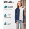 image:image100 Merino Wool Kids Quarter Zip  Midweight Thermal Base Layer 14 Zip  Unisex Soft NonItchy 250 GSM Kids Youth Clothes School Undershirt Moisture Wicking 175um OdorResistant Long Sleeve260 Dark Olive