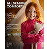 image:image100 Merino Wool Kids Quarter Zip  Midweight Thermal Base Layer 14 Zip  Unisex Soft NonItchy 250 GSM Kids Youth Clothes School Undershirt Moisture Wicking 175um OdorResistant Long Sleeve260 Charcoal Grey