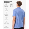 image:image100 Merino Wool Polo Shirt Men  Quarter Zip Long and Short Sleeve  Lightweight Breathable Merino Wool Casual Shirts Naturally AntiOdor MoistureWicking Ideal for Travel Everyday WearDeep Blue