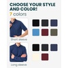 image:image100 Merino Wool Polo Shirt Men  Quarter Zip Long and Short Sleeve  Lightweight Breathable Merino Wool Casual Shirts Naturally AntiOdor MoistureWicking Ideal for Travel Everyday WearBlack Long